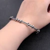 Fashion Retro Viking Twisted Thorn Bracelet Punk Simple Stainless Steel Open Bracelet Unique Creative Jewelry Gifts Wholesale 6