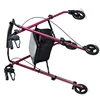 4 Wheels Rollator Red Folding Aluminum Frame, GetGo Rollator Walker with Padded Seat with 8" Wheels and Brakes, 350lbs. Capacity 5