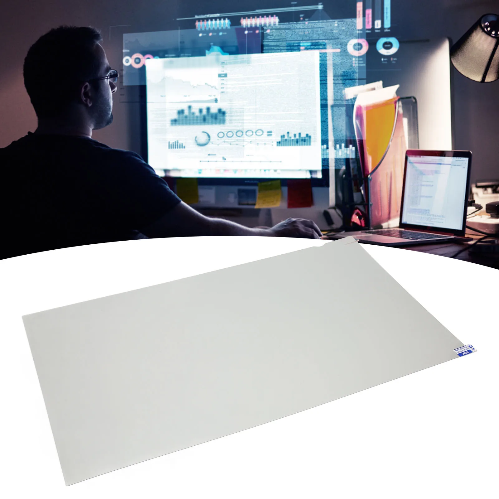 Monitor Eye Filter Film Dust Resistant Blue Light Blocking Laptop Screen Protector 24 Inch for Office for Adhesive