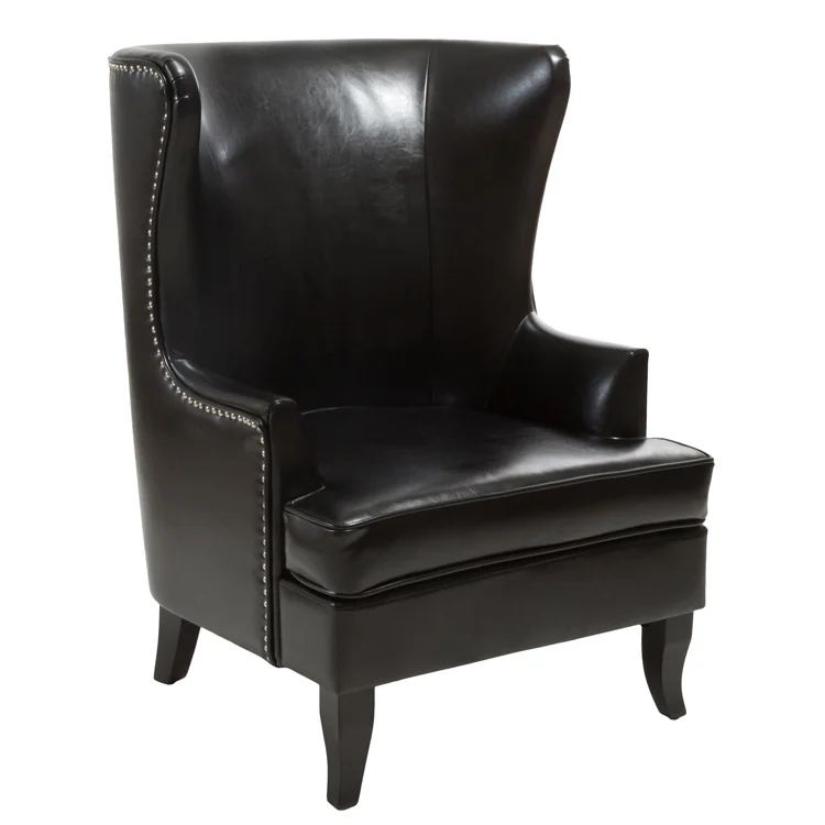 

Luxury Modern Living Room Leather High Back Wingback Armchair