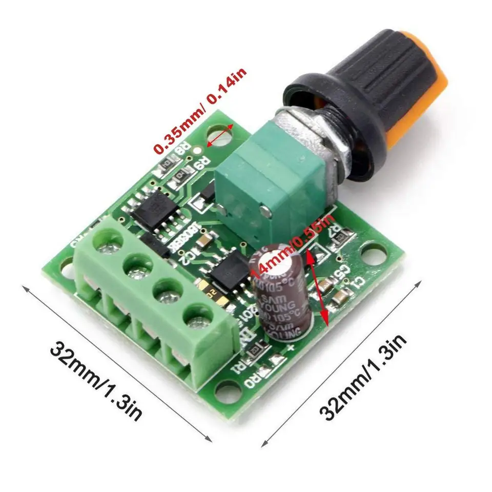 DC 1.8V 3V 5V 6V 12V 2A PWM Motor Speed Controller Low Voltage Motor Speed Control Switch PWM Adjustable Drive Module I469162290