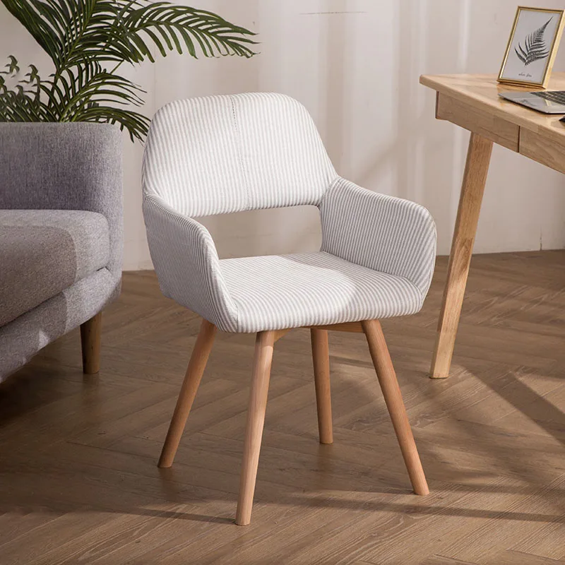 Cream Wind Trendy Dining Chairs Nordic White Comfort Small Apartment Living Room Chairs Simplicity Modern Chaise Home Furniture