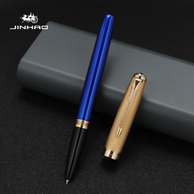JINHAO 85 만년필 골든 캡 엑스트라 파인 펜촉, 잉크 필기 펜, 비즈니스 사무실 학교 용품 문구, 럭셔리 0.38mm 0.7mm