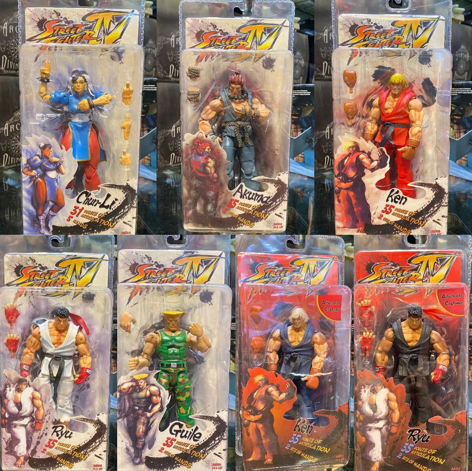 

Экшн-фигурка 17 см Neca Ryu Ken Chun Li Guile Gouki Akuma Chunli, Аниме игра уличный истребитель, ПВХ экшн-фигурка, Подвижные модели игрушек