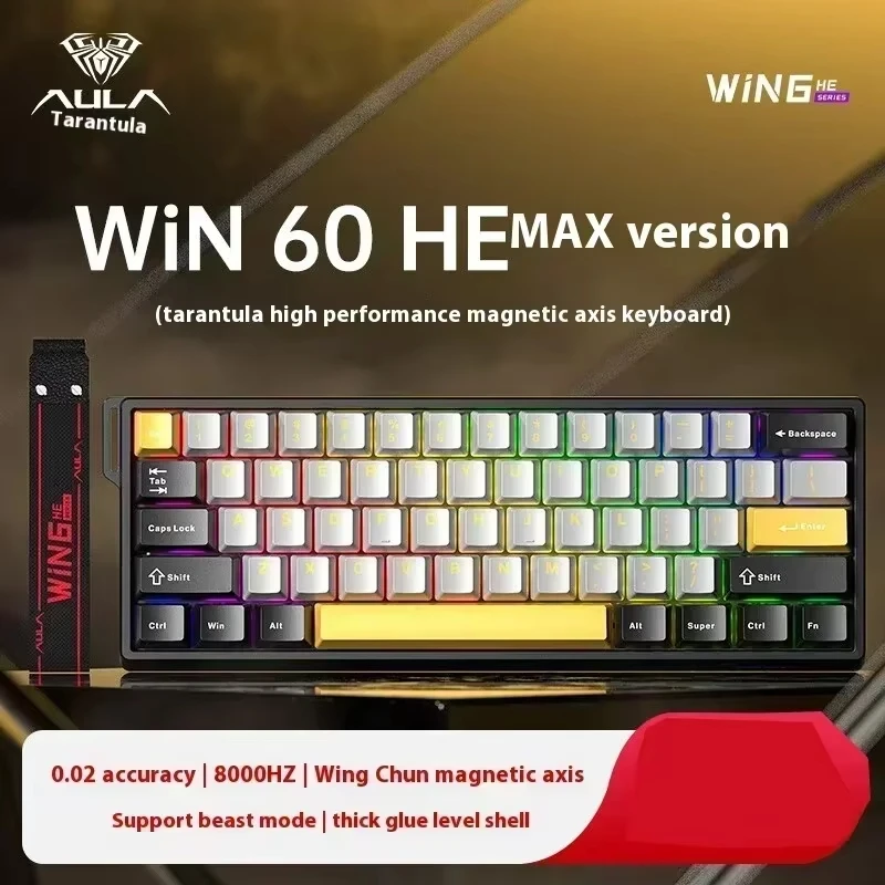 Aula Win60 Win68 He Magnetic Switch Keyboards 8k Rgb Hot-Swap