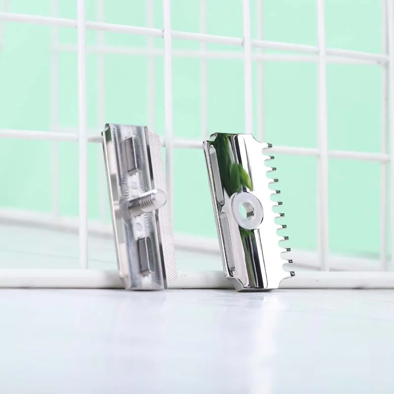 YAQI Vostok 70DC 316 Stainless Steel Polished Dual Comb Safety Razor Head with 0.7mm Blade Gap