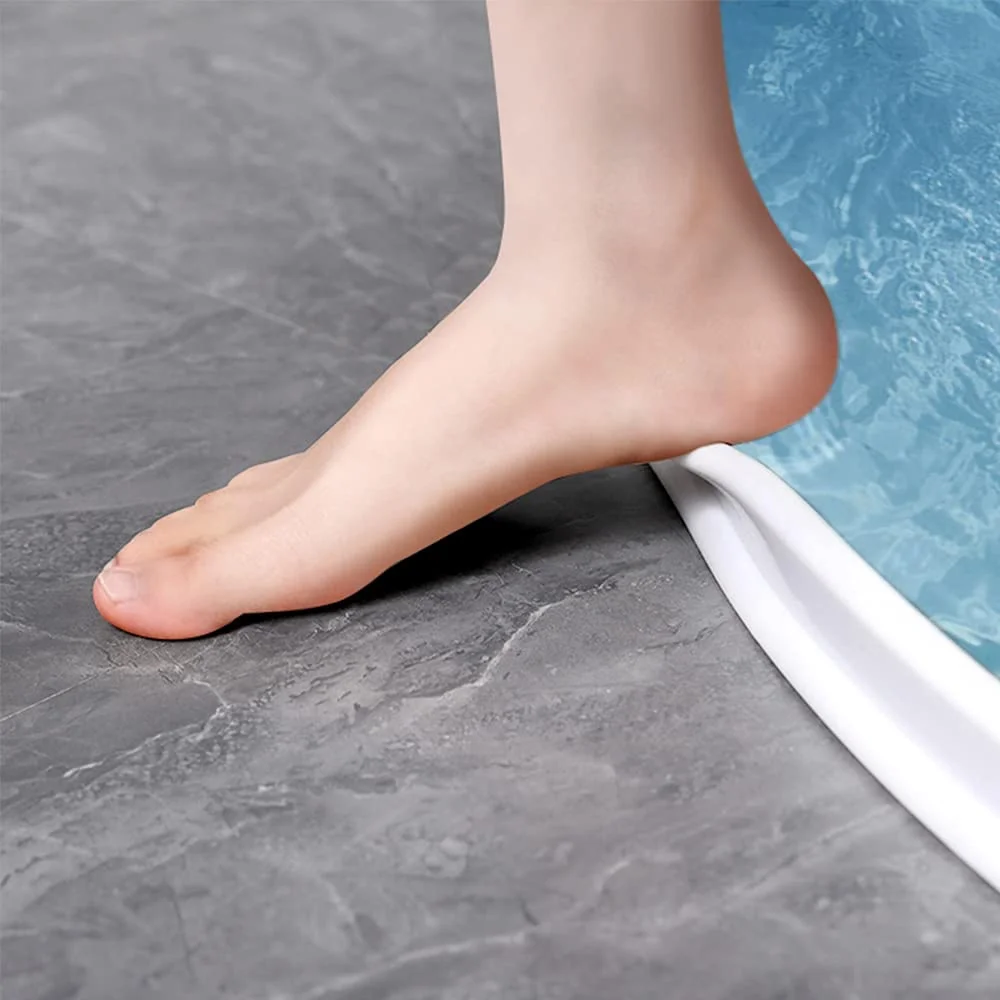 Bathroom Water Stopper Self-Adhesive Soft Silicone Shower Water Barrier for Dry and Wet Separation Blocker Shower Accessories