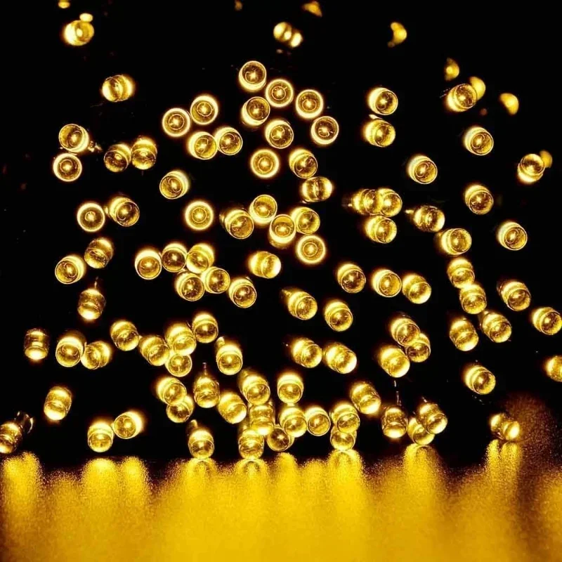 Solar Powered LED String Lights - 8 Modes, Waterproof Outdoor Decorative Lighting for Garden, Patio, and Events