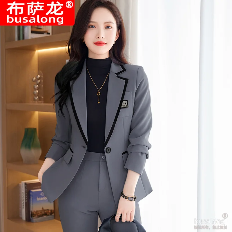 

High-End Business Suit Women's Fall Winter Fashion Temperament Goddess Style Formal Wear High-Grade Workwear Suit Overalls