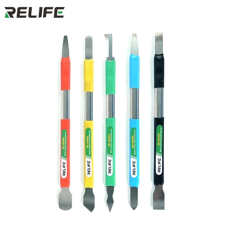 RELIFE RL-049A 다기능 프라이 나이프 아이폰 안드로이드에 대한 유리 후면 커버 주석 긁기 칼 도구를 제거