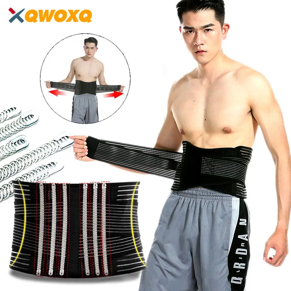 

Sports Back Support Belt Relief From Back Pain, Herniated Disc, Scoliosis, Lower Back Brace with Dual Adjustable Support Straps