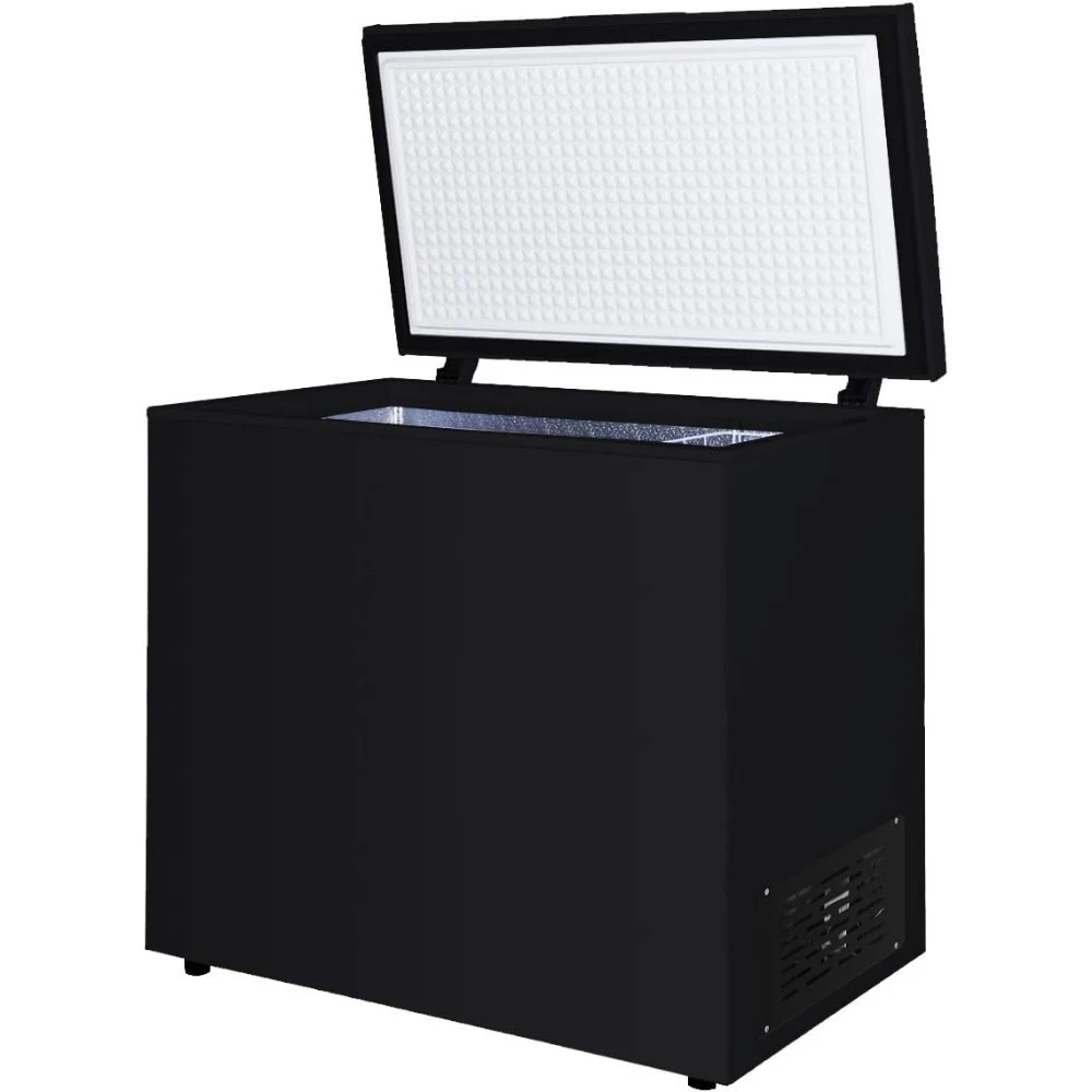 FRF470-BLACK 7.0 cu. ft. Chest Freezer, Black  Product Dimensions	22.83"D x 38.58"W x 35.04"H Item Weight 77 pounds 5