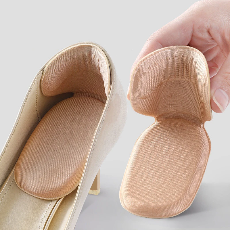 Pegatinas de esponja en forma de T para talón cojín para zapatos Protector de talón para zapatos insertos de tacones altos almohadillas para talón ajustador de zapatos medias plantillas para mujer