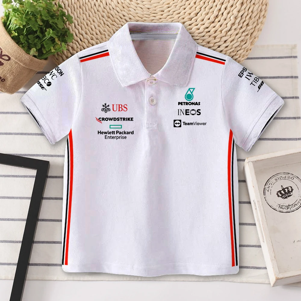 

2023 New Polofof1 Short Sleeves Attract Children's Indoor and Outdoor w13 Racing Activist Children's Polo Fans