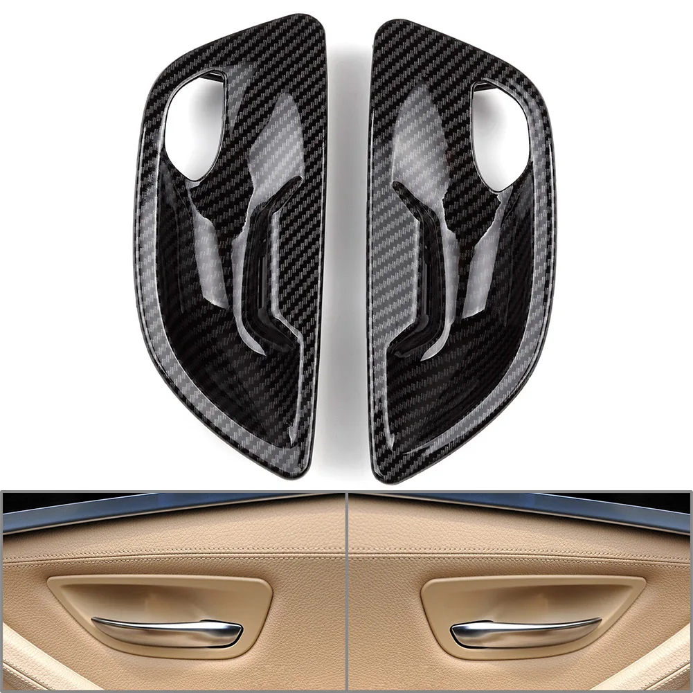 

1Pcs Carbon Fiber Car Door Handle Bowl Cover Left/Right for BMW F10 F11 5Series 2011 2012 2013 2014 2015 2016 2017 ABS Plastic