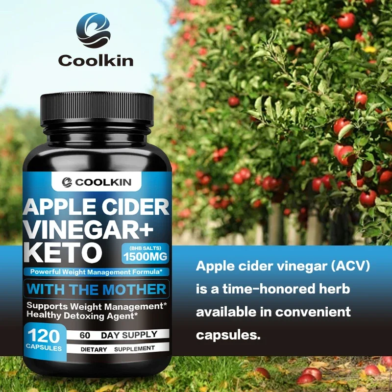 Apple Cider Vinegar Capsules + Keto Supports Weight Management Appetite Suppressant