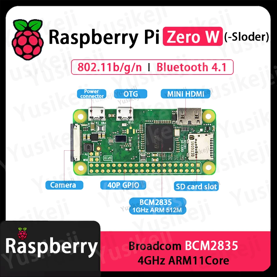 Raspberry Pi Zero W Starter Kit with Accessories and Storage Card