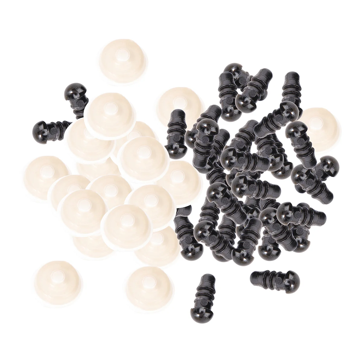 

100pcs Safety Eyes with Washers Plush Dolls and Stuffed Eyes for Felting Bears Toys Dolls DIY Crafts Black ( 5mm )