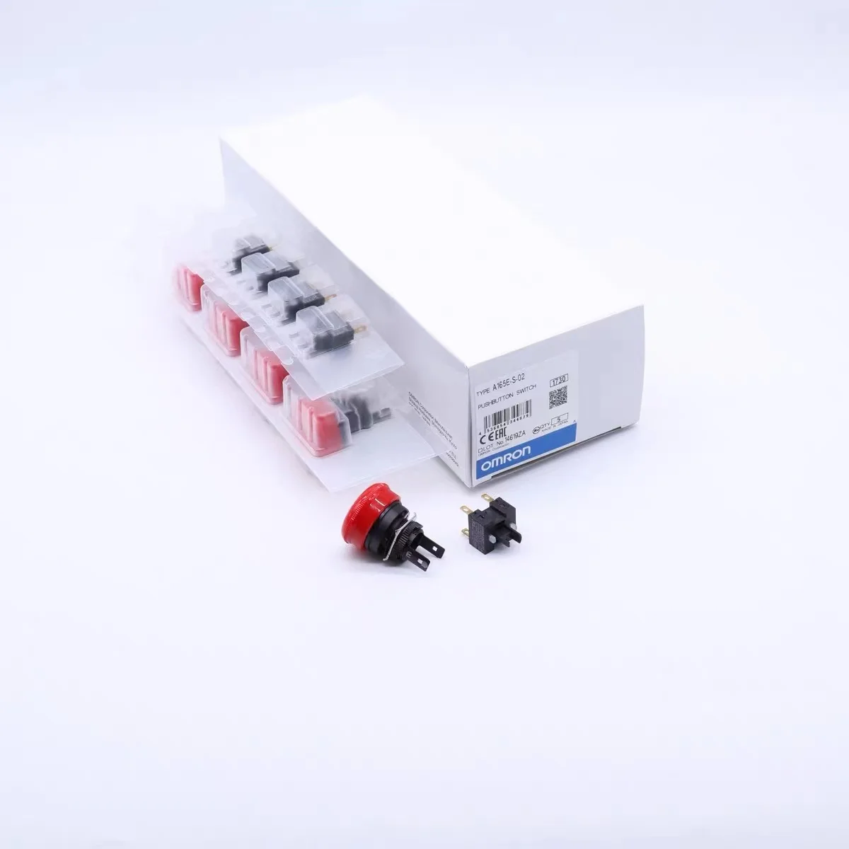 OMRON Not-Aus-Taster Original Neu Authentisch Japan A165E-S-01 A165E-S-02 30VDC 3A 5A für Sicherheitsausrüstung – Detail 12