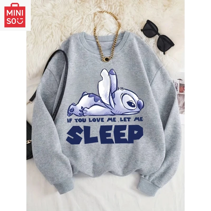 Women's Iconic Brand Stitch Letter Print Hoodies Couple Unisex Sweatshirt Pullover Autumn Winter Fleece Oversized Hoody Clothing Loose