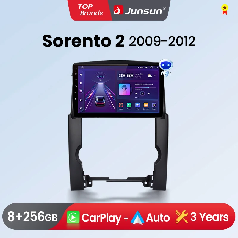 Junsun drahtlose carplay android auto radio für kia sorento 2 xm 2009-2012 auto intelligente systeme rds bt dsp 2 din autoradio