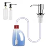 350/500ML Kitchen Sink Liquid Soap Dispenser Pump Stainless Steel Liquid Soap Bottle Sink Mount Hand Pressure Soap Dispenser 1