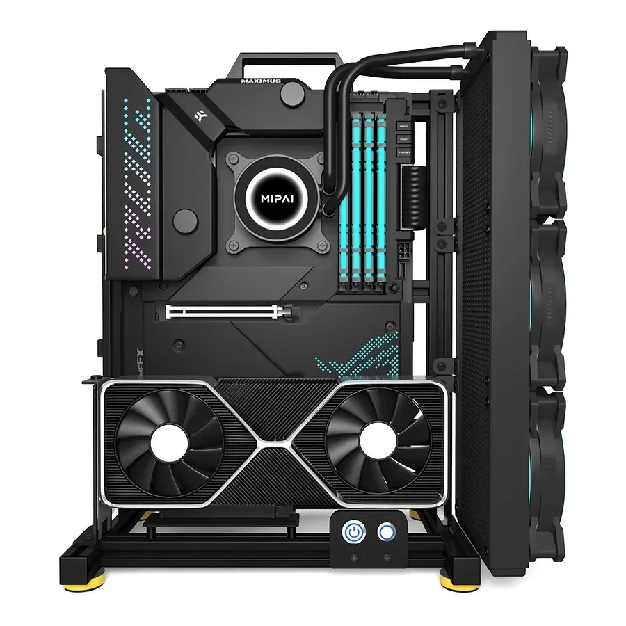 MOD ITX MATX ATX Gaming Cabinet,DIY Open Computer Case Frame Aluminum Alloy Desktop Portable PC Rack Personalized Gamer Chassis