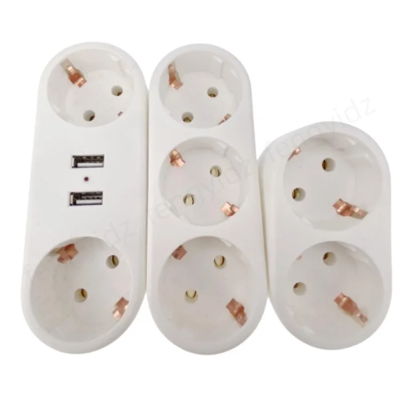 European Grounding 2way 3way EU Wall Extension Power Socket Germany France Russia Schuko Plug Converter Outlet 16A 3500W plug adapter electrical socket plug outlet extender power extension plug extension sockets power socket