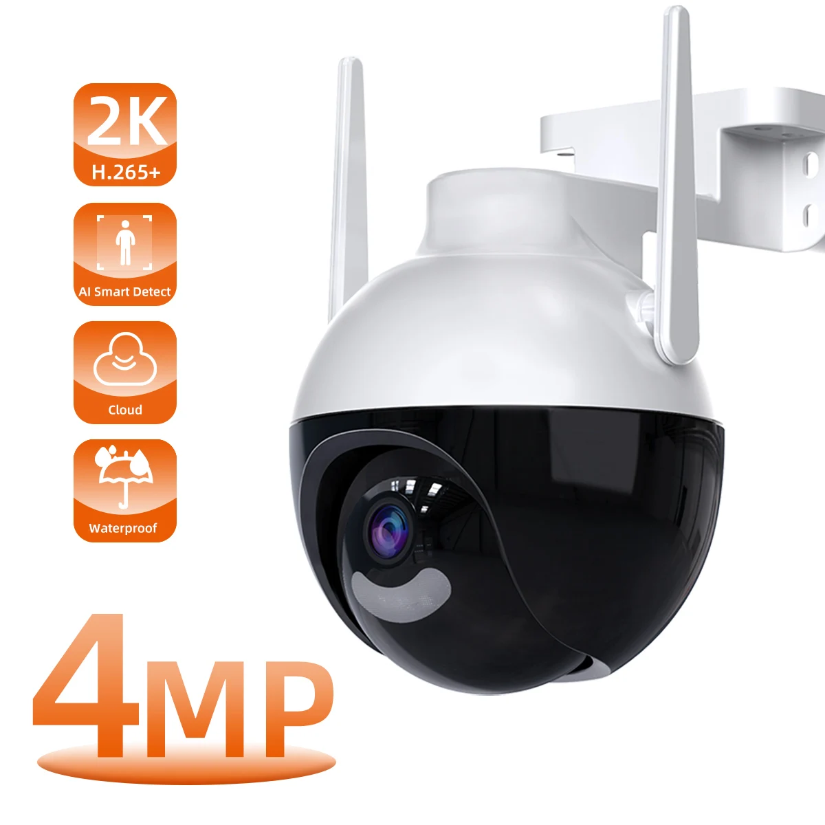 ICsee 2K Full Color PTZ IP Camera WIFI House AI Human Detection Outdoor