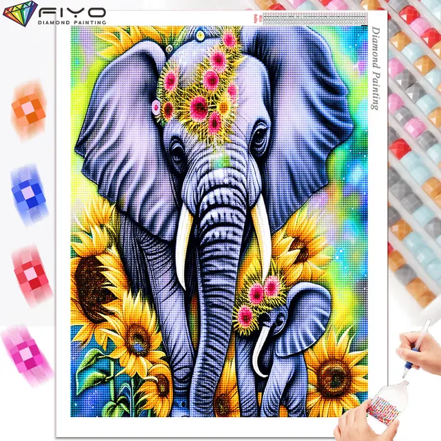 FIYO Easter Bunny Diamond Painting New Arrivals 2023 Cute Animals Diamond  Embroidery Sunflower Mosaic Art Picture Home Decor - AliExpress