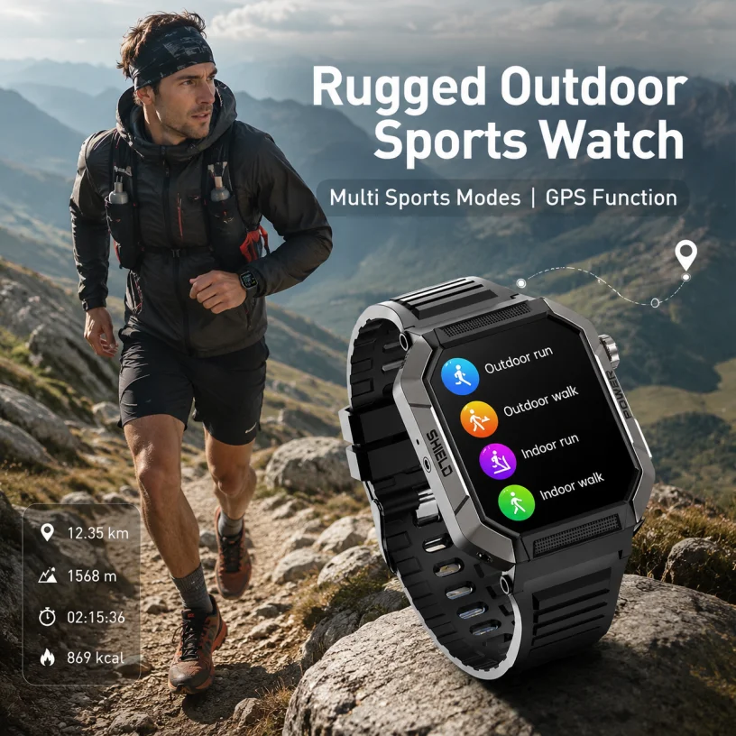 2026 New 2.02" ECG+PPG Smart Watch Heart Rate Health Monitoring BT Call IP68 Waterproof Smartwatch with GPS Motion Trajectory 5
