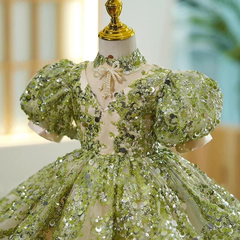 Luxury Evening Weddings Kids Pageant Dresses with Sequin and Tulle Little  Girls Party Birthday Short Gowns Formal Occasion Dress - AliExpress 1501