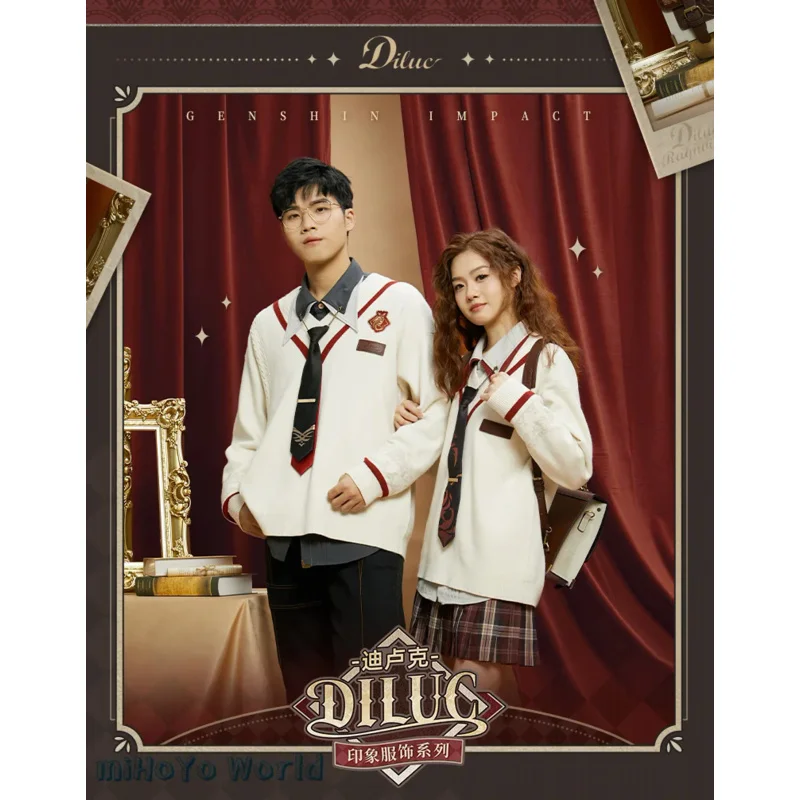 

MiHoYo Official Genshin Impact Sweater Costumes Diluc Quadratic Theme Cosplay Impression Series Knitwear Doujin Unisex Gifts