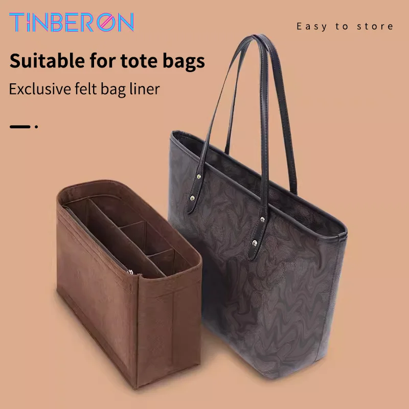 

Сумка-Органайзер TINBERON, вкладыш для тоута, сумочка из войлочной ткани, дорожный органайзер для косметики, артефакт для косметики