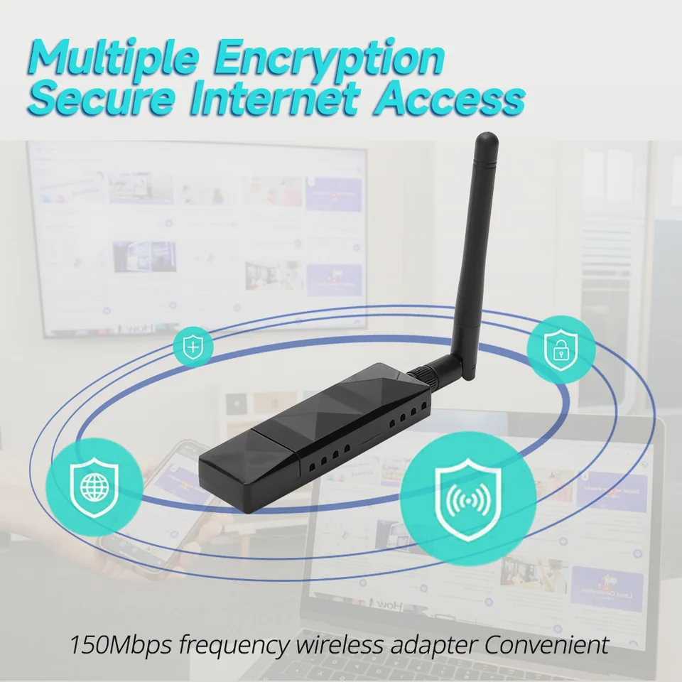 Adaptateur Wifi Pour Tv HURRISE Adaptateur USB Sans Fil Adaptateur WiFi USB NetCard AR9271 Sans Clé Wifi Pour Tv