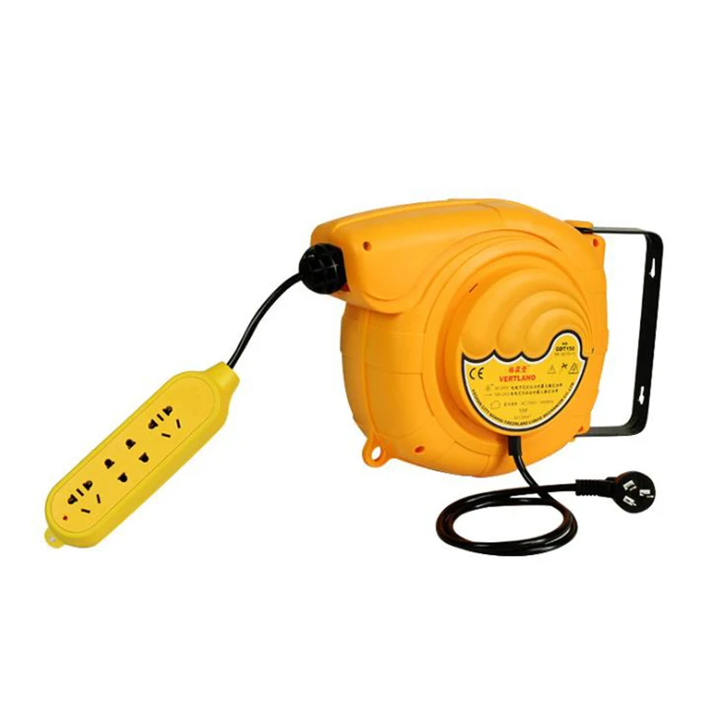 AutomaticTelescopicDrumAC250V10A50Hz15MetersPlugBoardBoardLineElectricAutomatic