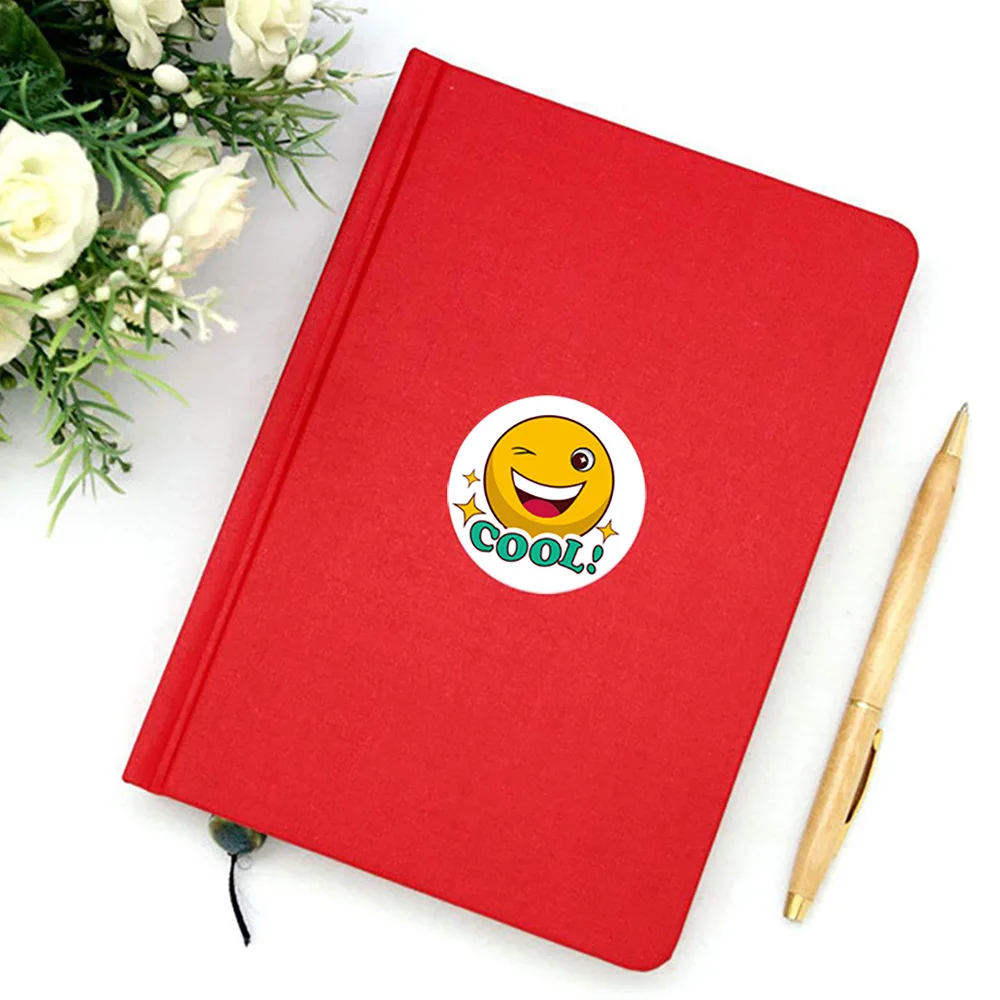 Smile Face Sticker Kids Reward Sticker Yellow Dots Labels Happy Animal   Sticker Kids Toys School Teacher Student Stationery