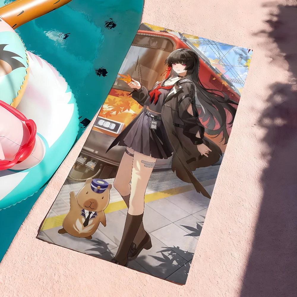 Wuthering Waves Chisa Towel Quick Dry Soft Yoga Swimming Fitness Mountain Climbing Large Beach Towels