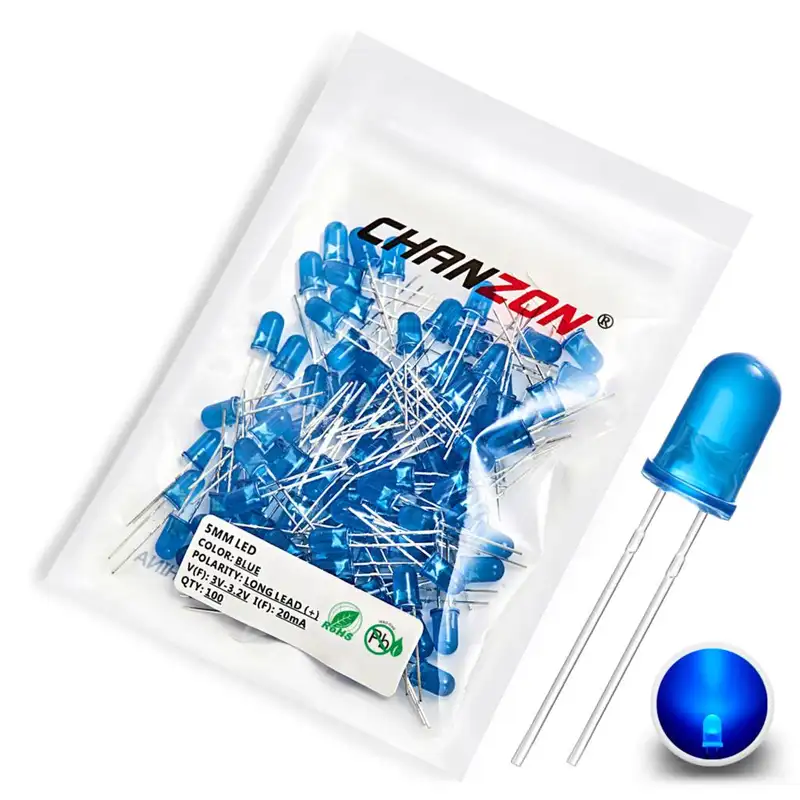 Diffused 5mm Led Diode Kit White Red Green Blue Yellow Orange 2V 3V Bulb Light Emitting Assortment Set Diy Arduino Pcb Circuit - Image 11