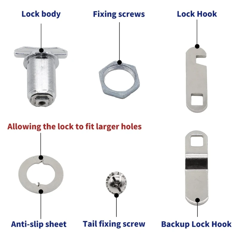 Keyless Thumb Turn Cams Lock Latches 1inch/5/8 Inch Offset for Cabinet Mailbox Drawer