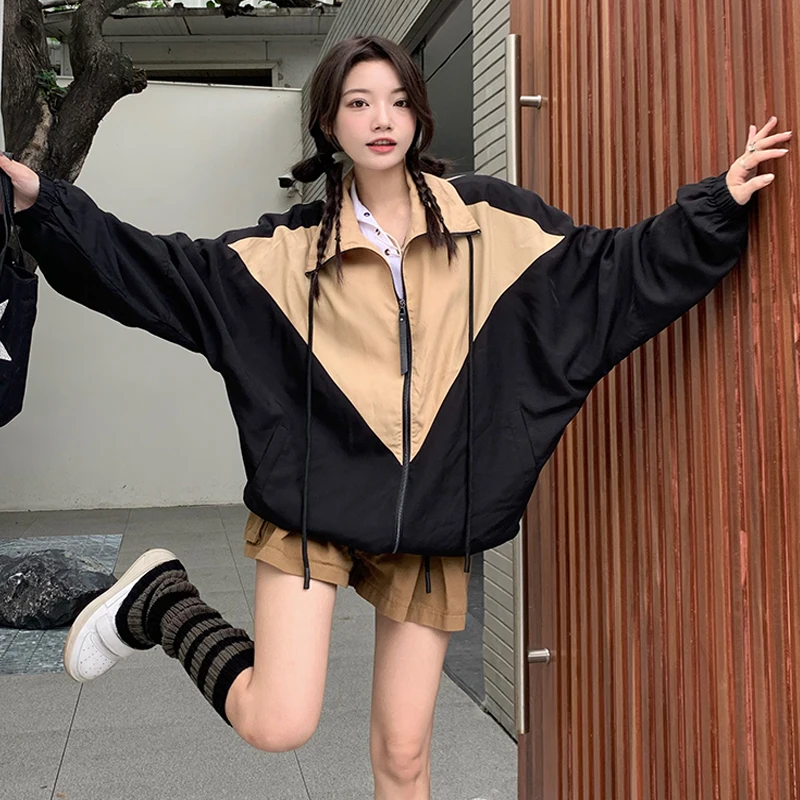 

2023 Autumn Winter New Coat Women's Fashion Loose Splicing Thin Sunscreen Long Sleeve Jacket Free Shipping