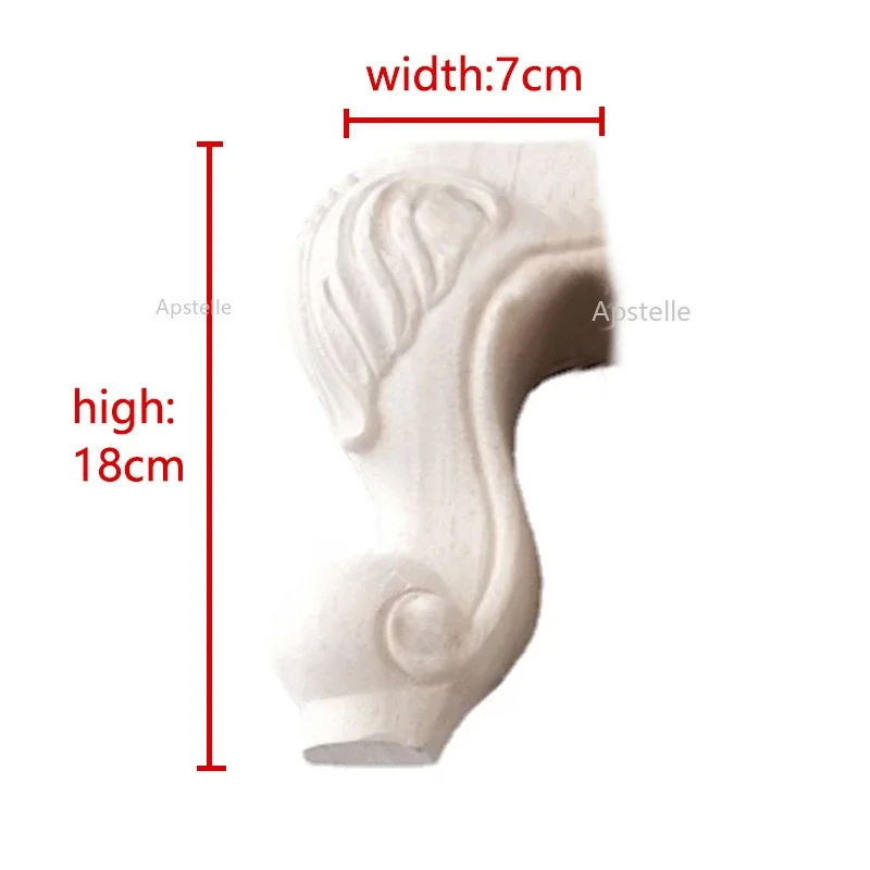 European Style Carved Rubber Wood Furniture Legs
