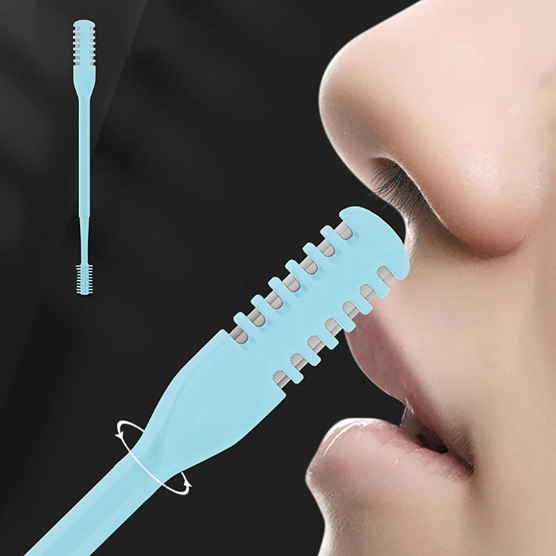 휴대용 수동 코 헤어 트리머, 세척 가능, 안전한 포뮬러 제모 액세서리, 보관 상자 포함, 남녀 공용, 3 개