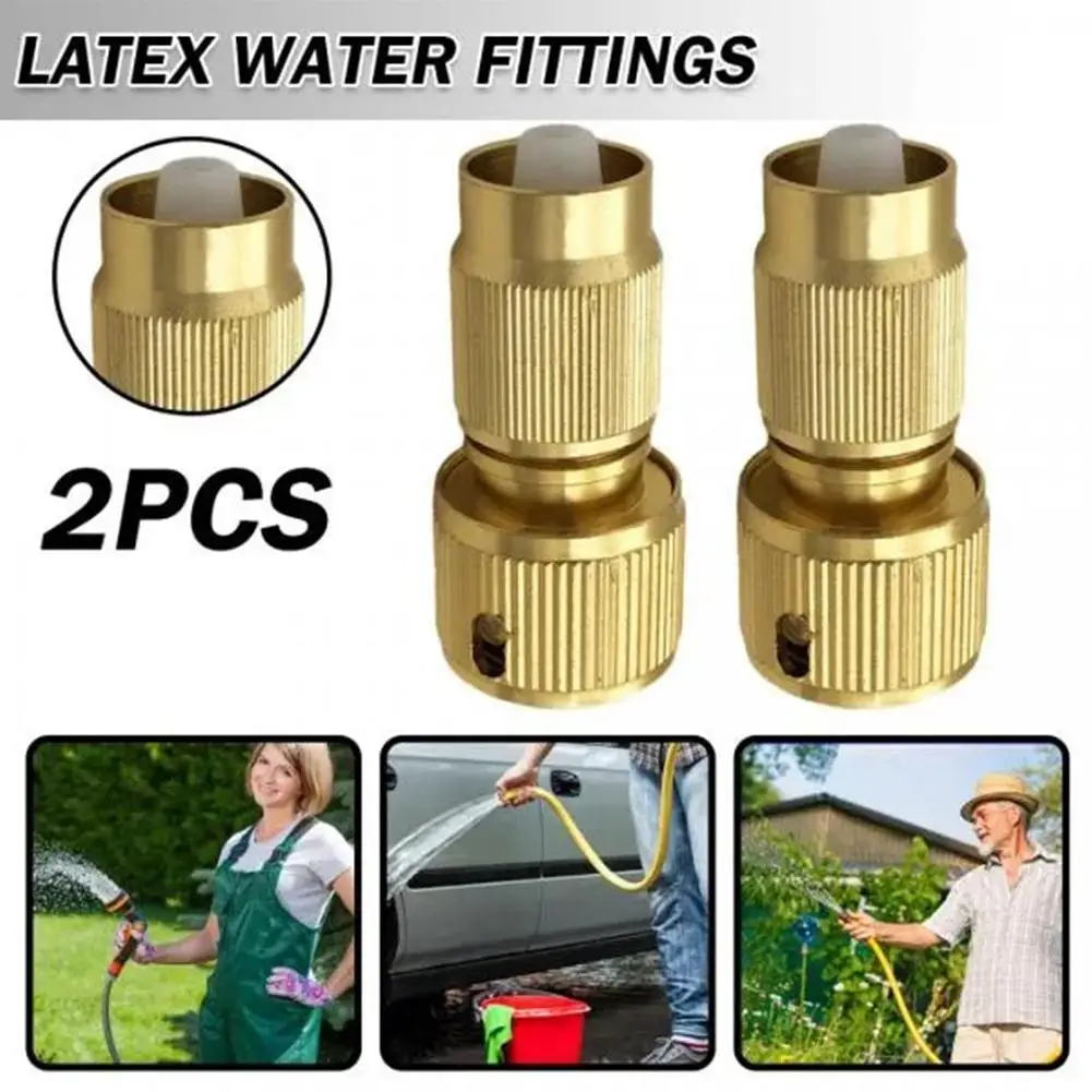 

2pcs Expandable Hose Repair Adaptor Garden Hose Fitting Brass Hose Connector For Irrigation System Tap Water Pipe Quick Cou G3A4