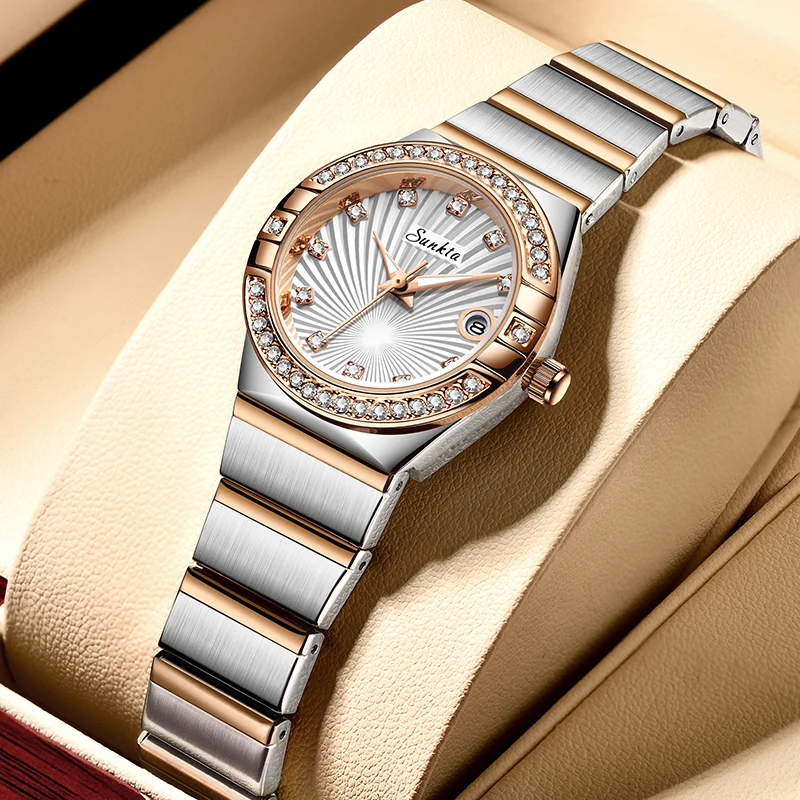 Ladies Watches LIGE Elegant Fashion Quartz Woman Watch Luxury Diamond Stainless Waterproof Luminous Casual Simple Calendar Clock 6