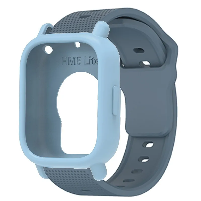 Silicone Protective Case + Strap for Smart Watch - Replacement Bracelet Belt Cover