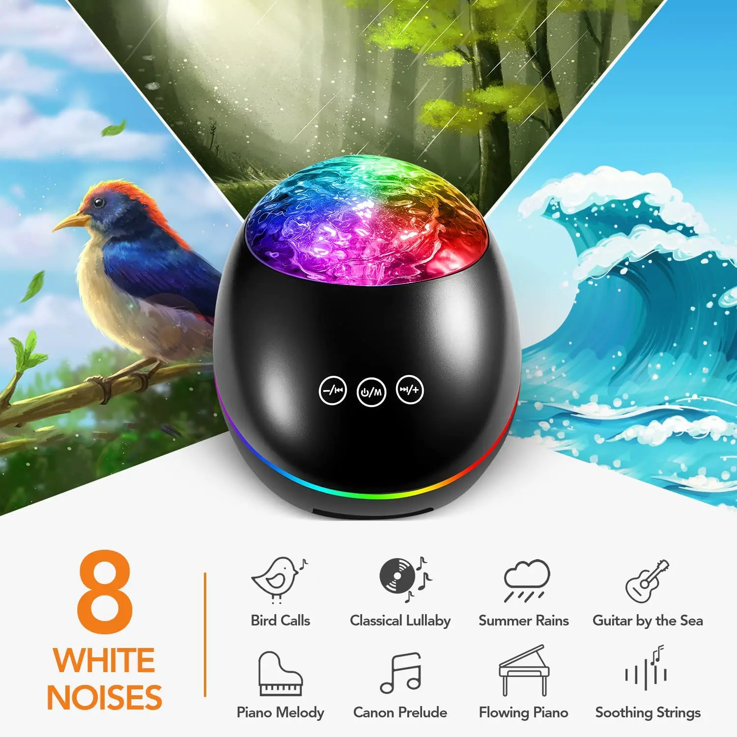 Galaxy Projector Ocean Wave Projection Light White Noise