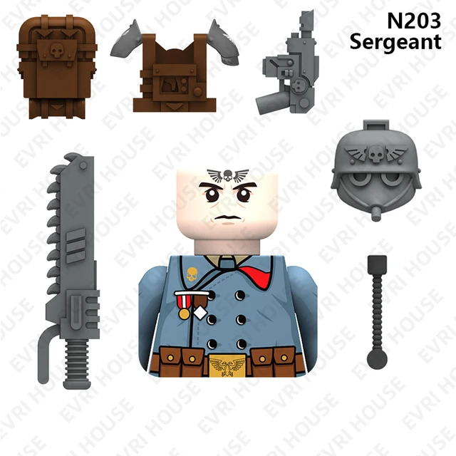 Imperium of Man Mini Bricks Action Figures Psyker Sergeant Pyro