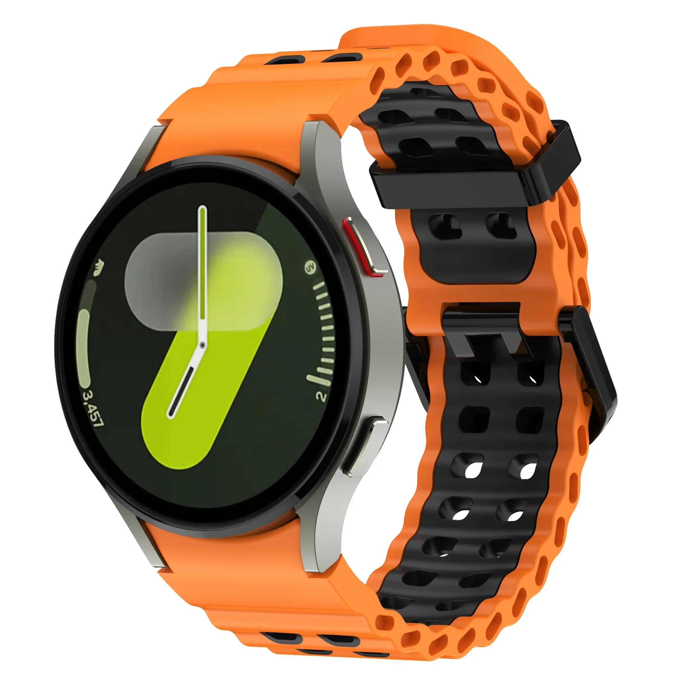 Ocean Silikon bequemes Armband für Samsung Galaxy Watch 7/6/5/4 40 mm 44 mm Armband für Watch 6/4 Classic 47/43 mm 46/42 mm Band – Detail 5
