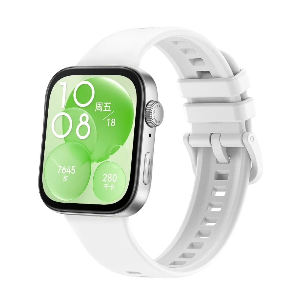 Colorful Silicone Buckle Wristband - Official Huawei Watch Fit 3 Strap Replacement Accessory